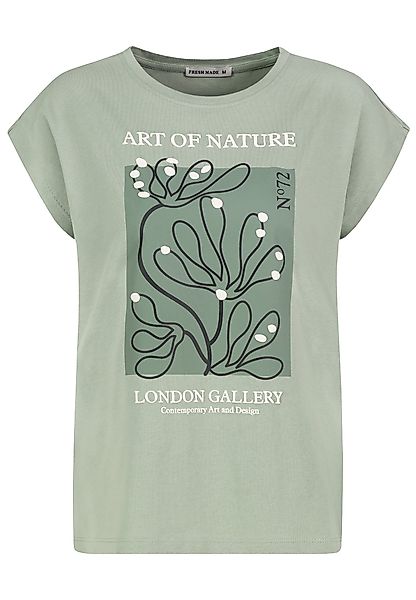Fresh Made T-Shirt Blumenmuster mit motivierendem günstig online kaufen