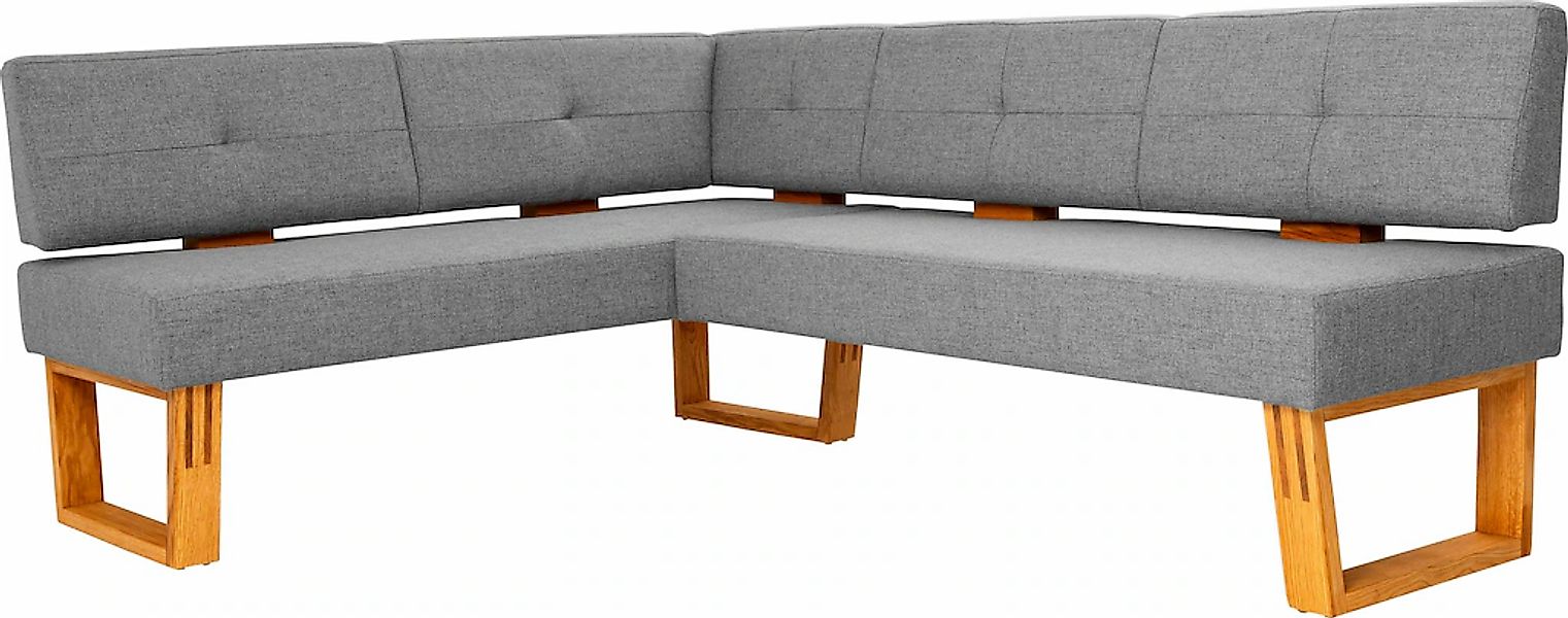 OTTO home Eckbank "Ponza Polsterbank, Esszimmerbank" mit Massivholzgestell, günstig online kaufen