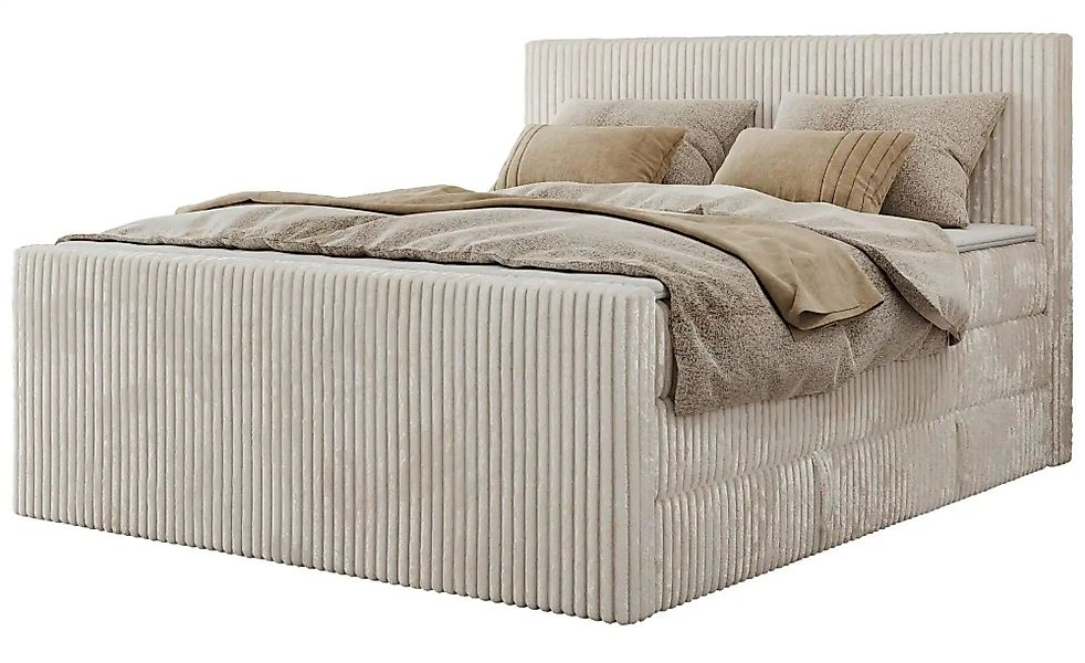 Boxspringbett mit Bettkasten Tiliano King Duo ¦ beige ¦ Maße (cm): B: 184 H günstig online kaufen