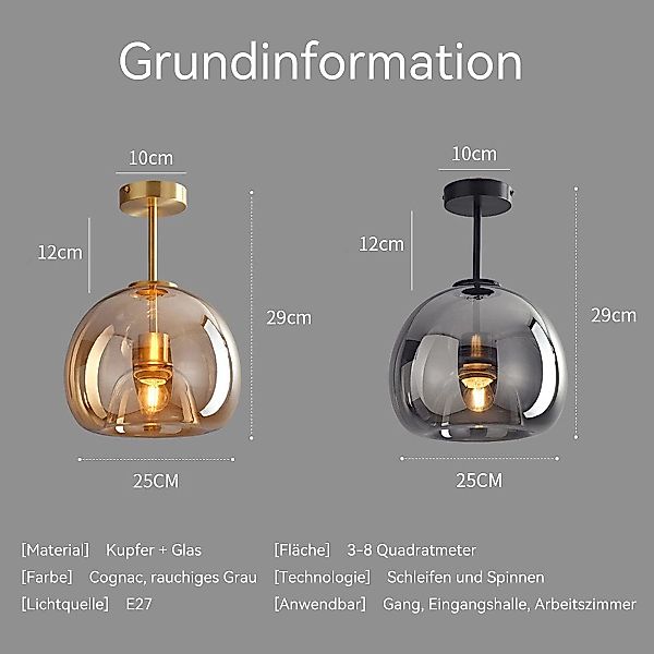 DOPWii Hängeleuchten Lüster Glas-Kronleuchter Schirm,Ohne Lichtquelle,E27,Φ günstig online kaufen