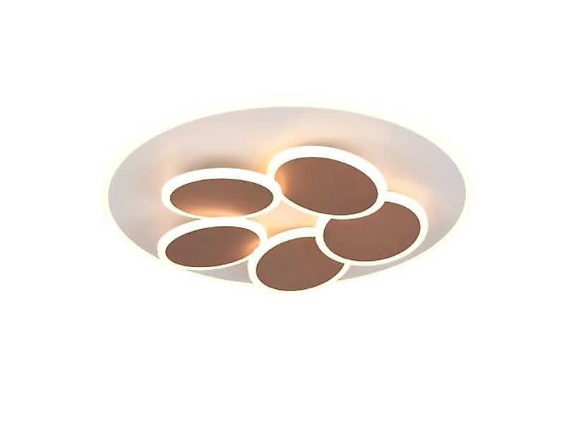 LED Deckenleuchte inkl. Nachtlicht Warm Grey / Coffee 1 Stück Metall Hellbr günstig online kaufen