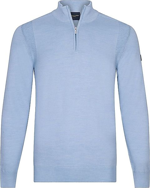Cavallaro Palio Half Zip Pullover Wool Blend Hellblau - Größe S günstig online kaufen