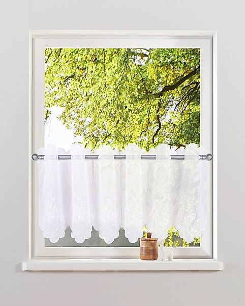 Home affaire Scheibengardine "Maarle" Durchzuglöcher 1 Stk. tlg. günstig online kaufen