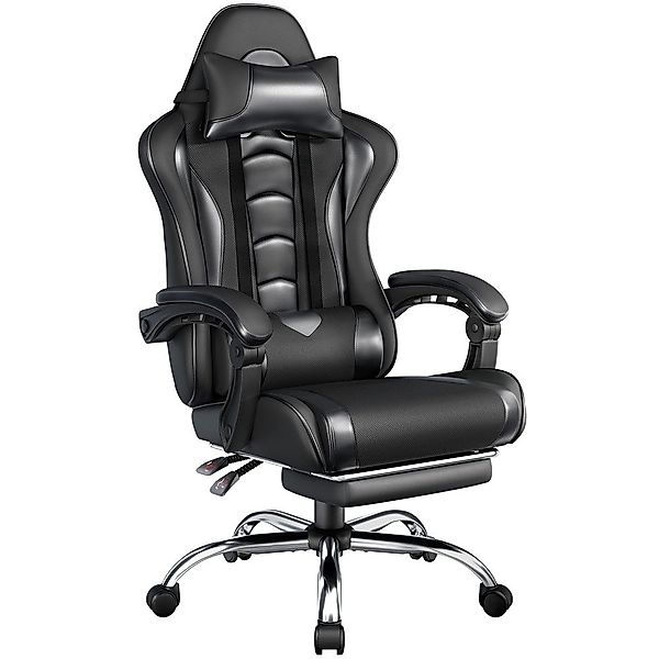 Yaheetech Gaming-Stuhl mit Massagefunktion & Kopfstütze günstig online kaufen