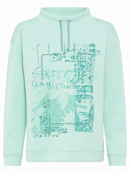 Olsen Sweatshirt Langarmshirt mit sportivem Tunnelzug am Kragen mit sportiv günstig online kaufen