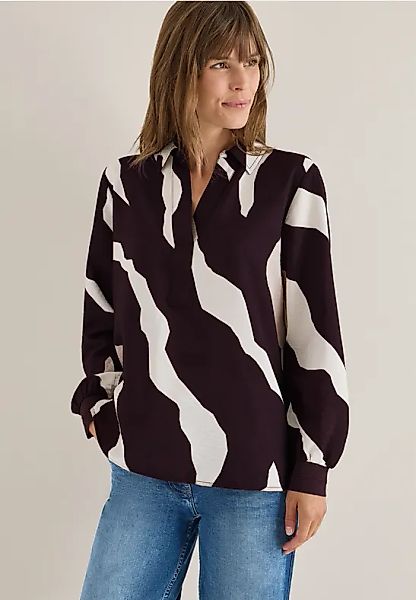 Print-Bluse mit Tapebündchen günstig online kaufen