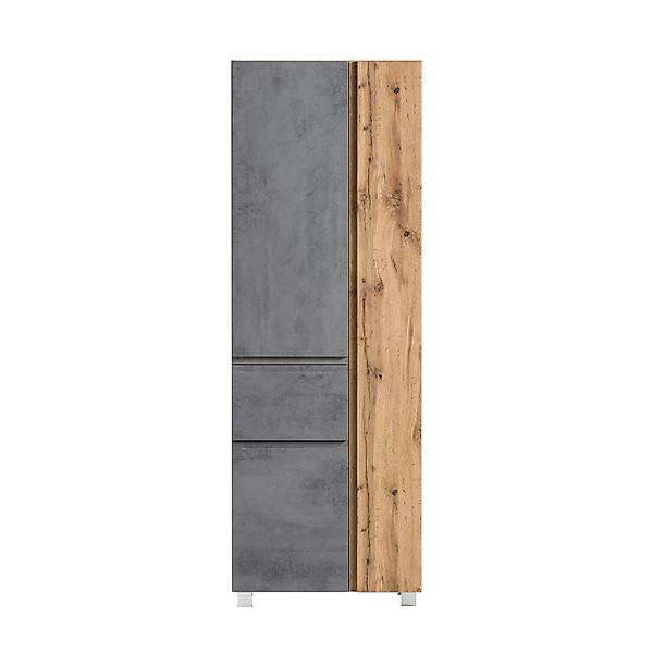 Held Möbel Seitenschrank Ancona 65 cm Betongrau-Wotaneiche günstig online kaufen