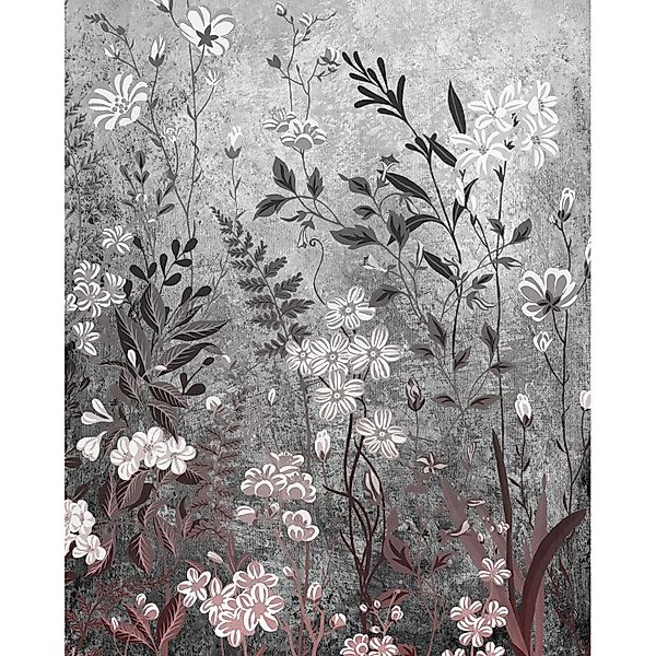 Komar Fototapete Blumen Grau 200 x 250 cm 611180 günstig online kaufen