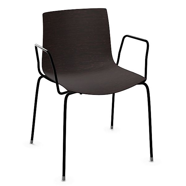 Arper CATIFA 46 0351 Stuhl Vierfuß Holzschale Wenge gebeizt günstig online kaufen