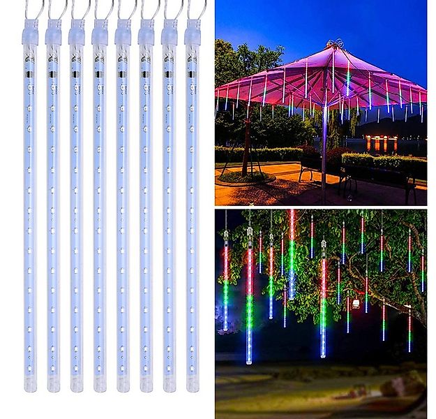 Qualra Lichterkette 30/50cm Meteorschauer 8 Röhren Lichterkette Weihnachtsd günstig online kaufen