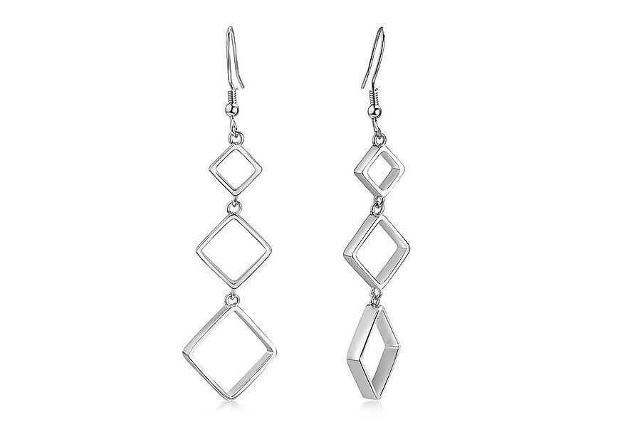 Materia Paar Ohrhänger Damen Silber Quadrate Geometrisch lang SO-290, 925 S günstig online kaufen