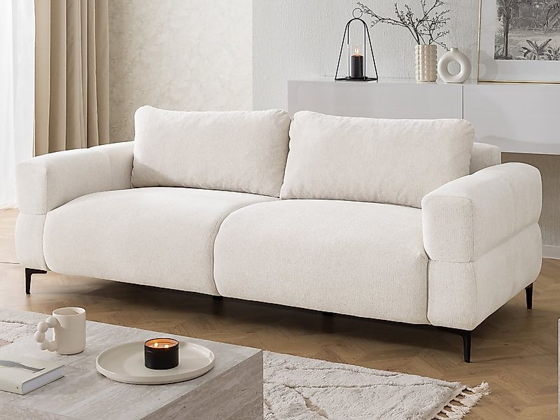 S-Style Möbel 3-Sitzer Sofa Cardea in Bubble-Optik aus weichem Strukturstof günstig online kaufen
