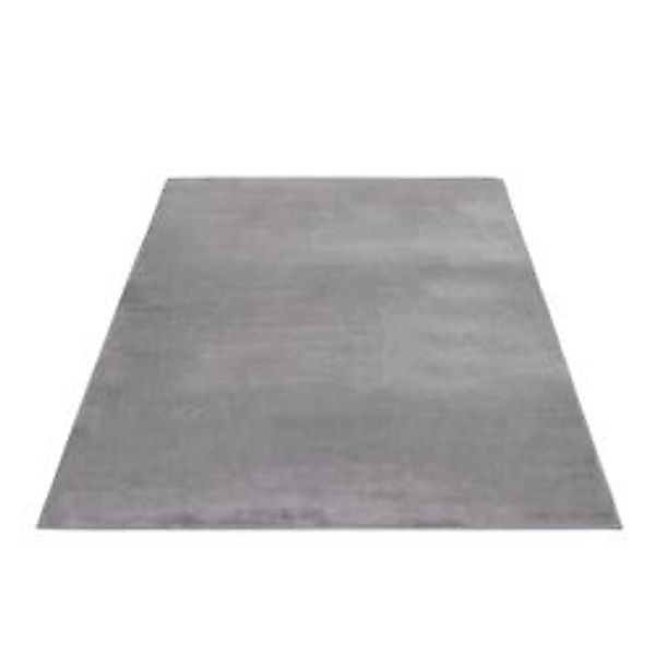 payé Teppich Uni Hochflor Samtweich 120x170 cm Silber günstig online kaufen