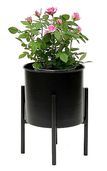 DanDiBo Blumenhocker Blumenhocker mit Topf Metall Schwarz 32 cm 96153 Blume günstig online kaufen