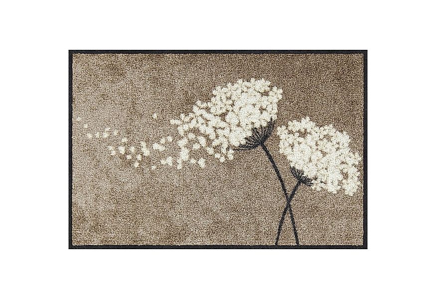Salonloewe Fußmatte Fußmatte 50x75 Wishfull Blossom taupe beige, Eingangsma günstig online kaufen