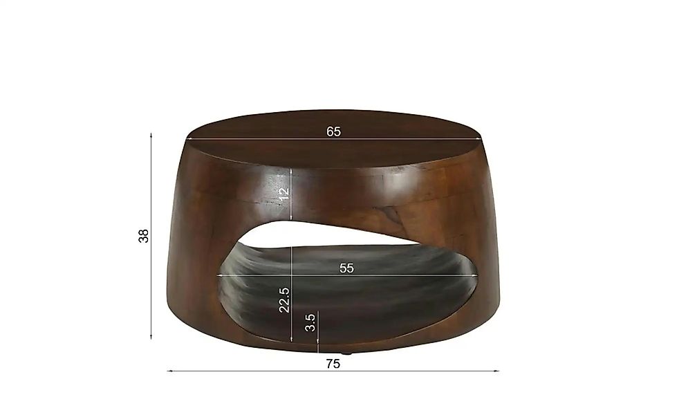 Couchtisch  Rondura ¦ braun ¦ Maße (cm): H: 38  Ø: 75 Tische > Couchtische günstig online kaufen