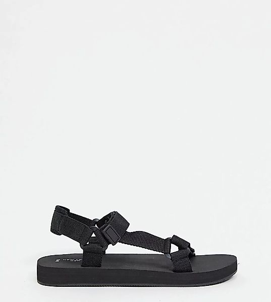 New Look – Velcro – Sandalen in Schwarz günstig online kaufen