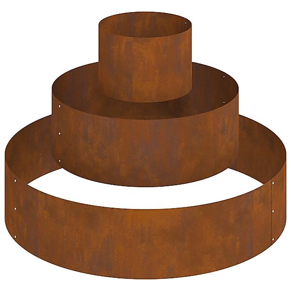 vidaXL Blumentopf Metallpflanzgefäß Verwitterter Stahl Groß günstig online kaufen