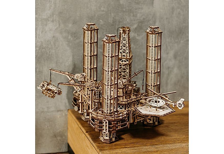 WoodTrick Modellbausatz WoodTrick Offshore-Bohrinsel Mechanisches Holzpuzzl günstig online kaufen