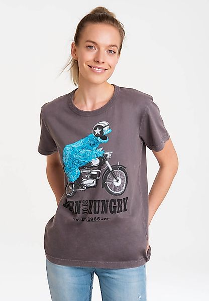 LOGOSHIRT T-Shirt "Sesamstrasse - Krümelmonster Motorrad" mit lizenziertem günstig online kaufen