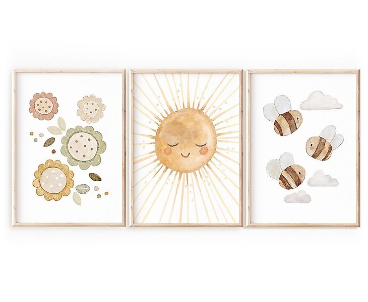 Pipapier Poster 3er Posterset "Sommer", Kinderzimmerbilder, Kinderbilder, B günstig online kaufen