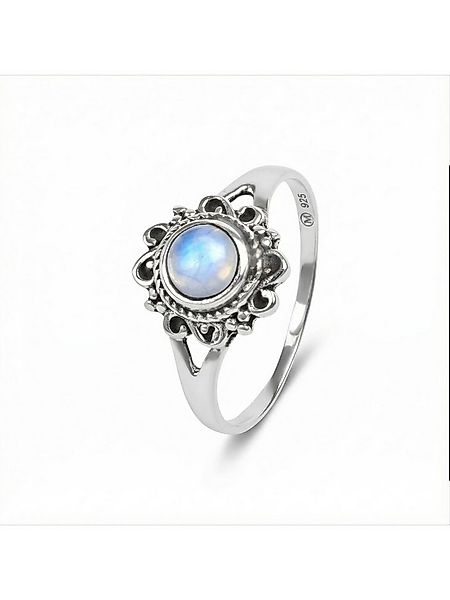 mantraroma Silberring CARINO aus 925 Silber mit Regenbogen Mondstein (Ring günstig online kaufen