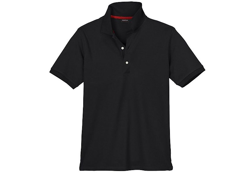 redfield Poloshirt Redfield Basic Stretch-Poloshirt Übergröße schwarz günstig online kaufen