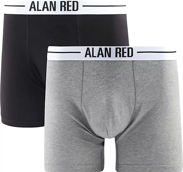 Alan Red Boxer Grau Schwarz 2-Pack - Größe XXL günstig online kaufen