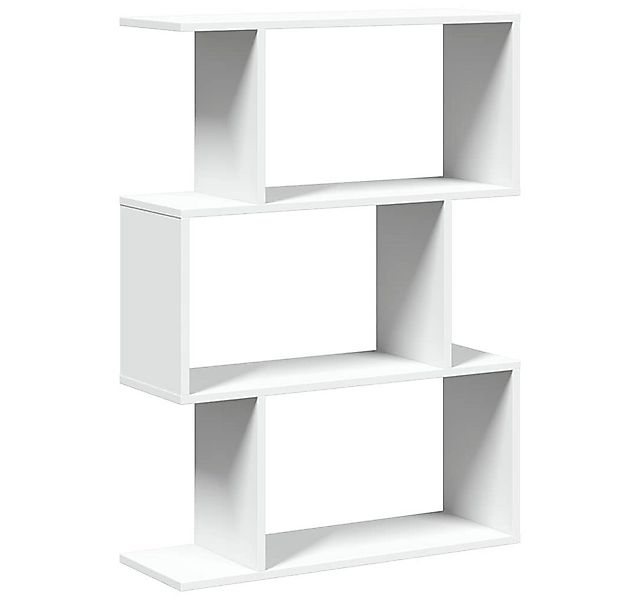 vidaXL Bücherregal Raumteiler Bücherregal 3-stufig Weiß 70x24x97 cm Holzwer günstig online kaufen