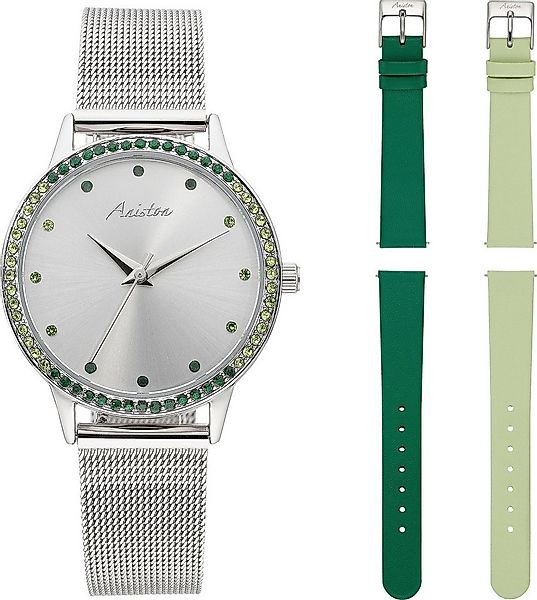 Aniston JEWELRY & WATCHES Quarzuhr, (Set, 3-tlg., mit 2 Wechselbändern), Ar günstig online kaufen