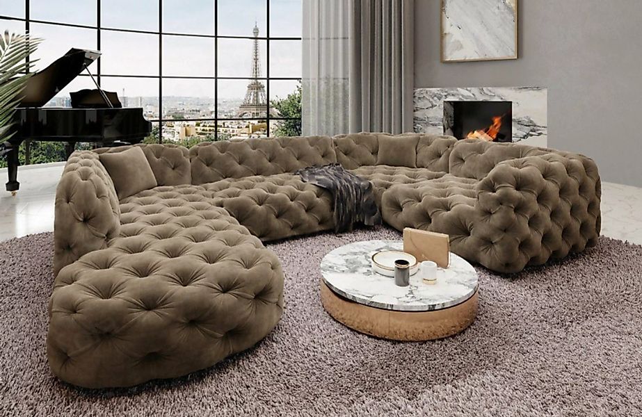 Sofa Dreams Wohnlandschaft Stoff Sofa Design Couch Lanzarote U Form Stoffso günstig online kaufen