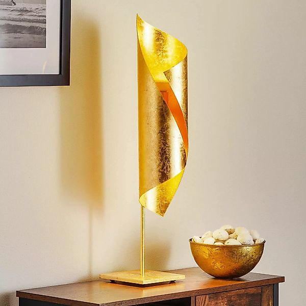 Knikerboker Hué Blattgold-Tischleuchte, 70 cm hoch günstig online kaufen