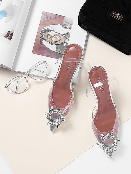 Splitter 7 CM Cat-Heel Crystal High Heels Sandalen günstig online kaufen