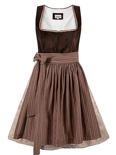 Trachten24.de Dirndl Midi Dirndl Hilde dunkelbraun günstig online kaufen