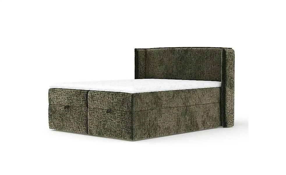 Boxspringbett mit Stauraum   ¦ grün ¦ Maße (cm): B: 178 H: 117 Betten > Kom günstig online kaufen