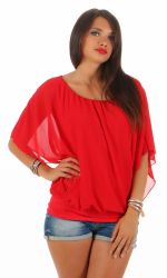 CLEO STYLE Schlupfbluse Damen Chiffon Bluse günstig online kaufen
