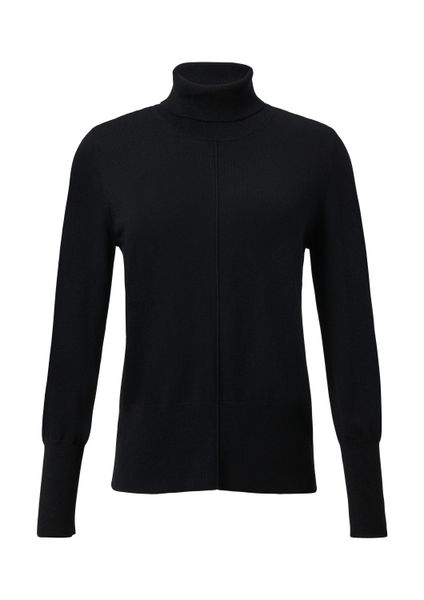 comma Longpullover Strickpullover Rollkragenpullover mit Biesen günstig online kaufen