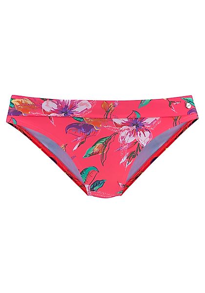 LASCANA Bikini-Hose "Malia" mit Umschlagbund mit tropischem Print günstig online kaufen