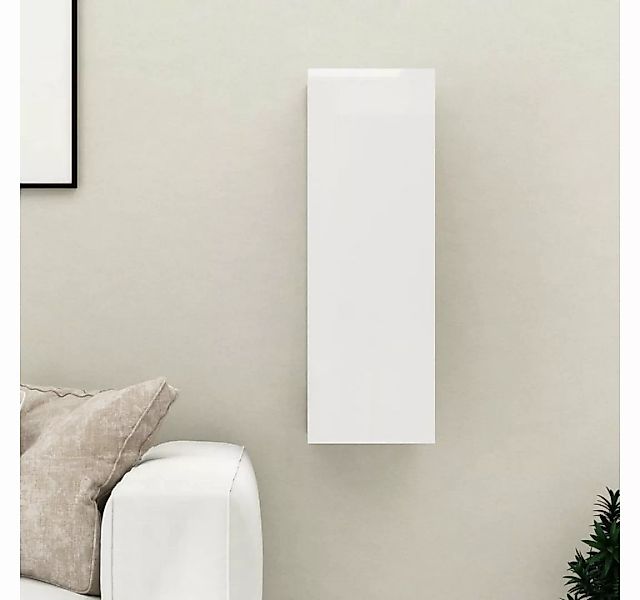 furnicato TV-Schrank Hochglanz-Weiß 30,5x30x90 cm Holzwerkstoff günstig online kaufen