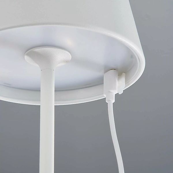 LED-Außentischlampe Cosenza mit Akku RGBW sandgrau günstig online kaufen