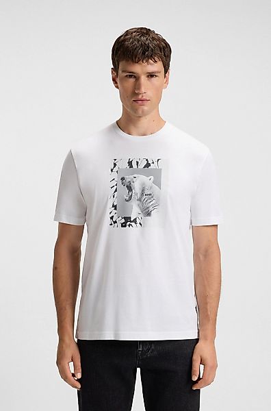 BOSS ORANGE T-Shirt "Te lupo", runder Ausschnitt, regular fit, Fotodruck günstig online kaufen