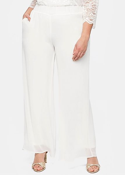 Sheego Jerseyhose Palazzohose Innenbeinlänge ca. 81 günstig online kaufen