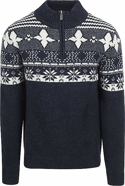 Suitable Odde Half Zip Pullover Wool Blend Navy - Größe L günstig online kaufen