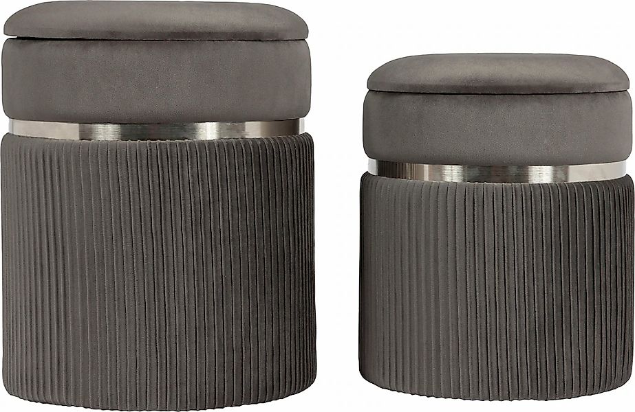 Kayoom Polsterhocker "Hocker Zora 325 2er-Set", gepolstert, mit Stauraum günstig online kaufen