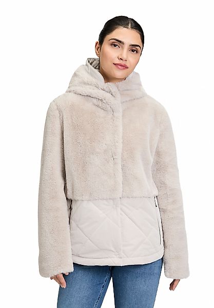 Amber & June Plüschjacke "Damen mit Kapuze" mit Kapuze günstig online kaufen