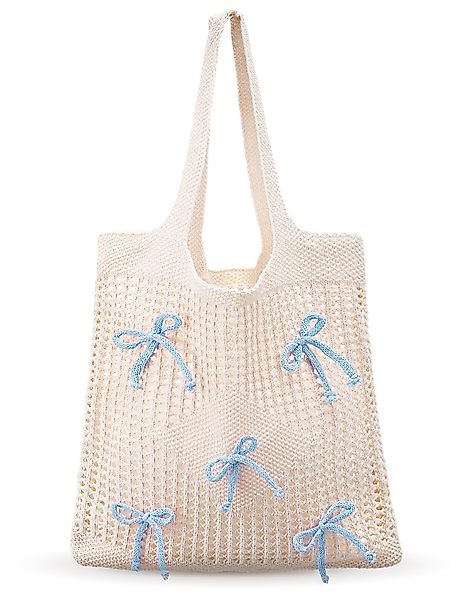 Coonoor Schultertasche Damen Strandtasche mit Schleife, günstig online kaufen
