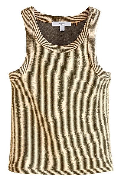 Next Trägertop Geripptes Metallic-Tanktop mit Racerback (1-tlg) günstig online kaufen
