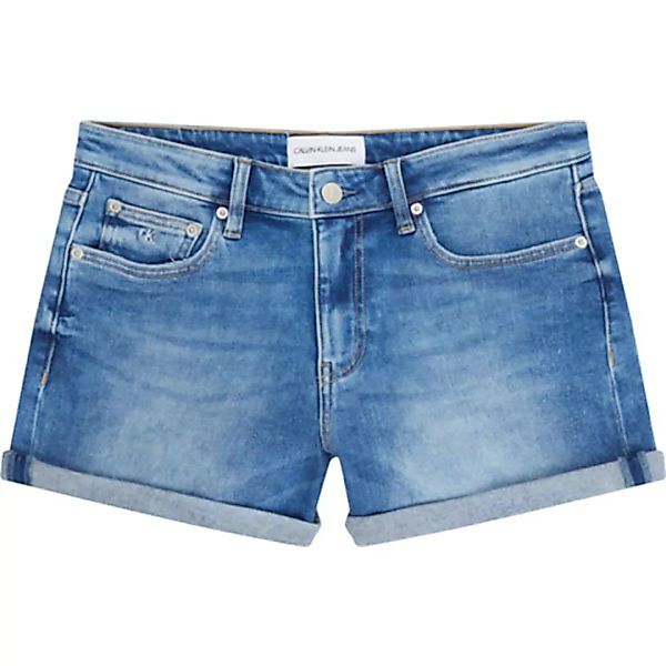 Calvin Klein Jeans Mid Rise Rolled Jeans-shorts 29 Denim Dark günstig online kaufen