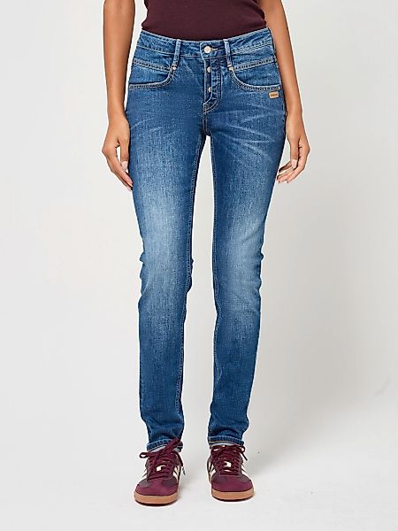 GANG Skinny-fit-Jeans "94MEDINA" mit stylischer halb offener Knopfleiste günstig online kaufen