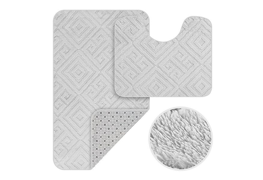 HOMELUX Badematte Badgarnitur 2-teilig mit Ausschnitt, weich & rutschfest, günstig online kaufen